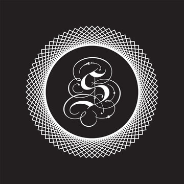 recommend clip art: White color all font vector logo design in black background,