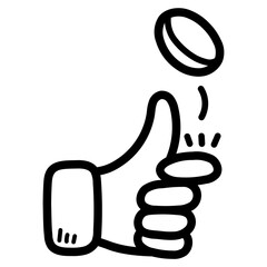 coin line icon style