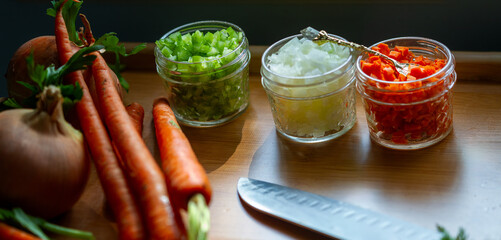 vegetables in a glass jar