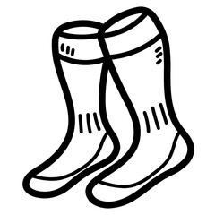 socks line icon style