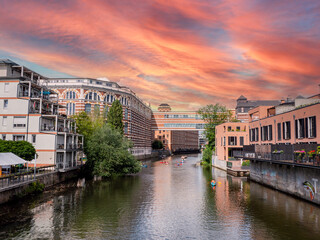 Little Venice in the Plagwitz district of Leipzig