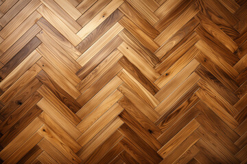 Herringbone Bliss: Classic herringbone parquet in a natural wood finish, types of parquet background, textures Generative AI