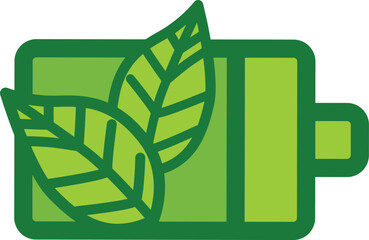 잎사귀와 건전지