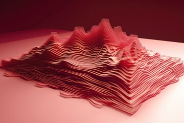 photo of an horizontal artificial red topography