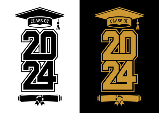 Premium Vector  Senior class of 2024 vector illustration t shirt design