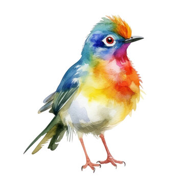 lilac roller watercolor isolated on transparent background cutout