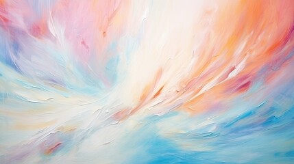 Contemporary Art: Colorful Abstract Oil Painting on Canvas with Explosive Texture - Perfect for Wall Decor and Booklet Design: Generative AI