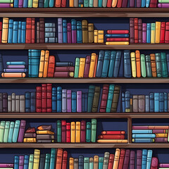 books in a library,AI generated