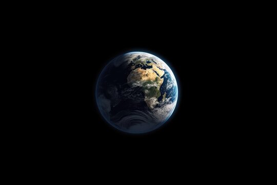 photo of earth moon from space realistic Generative AI