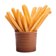 Fototapeta na wymiar french fries isolated on transparent background cutout