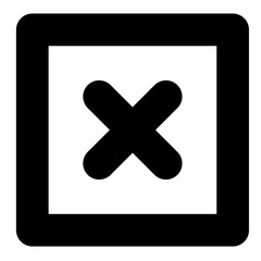 Obraz premium multiply math sign icon button on square frame