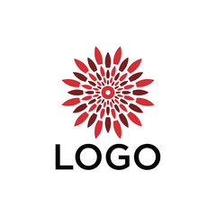 sparkle logo with abstract floral design concept for brand identity