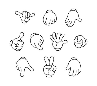 Retro Cartoon Hands