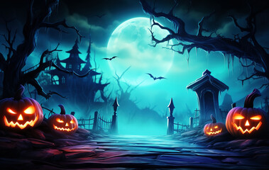 Halloween is set in the forest and moon at night