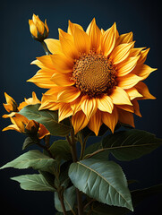 A beautiful sunflower 
