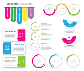 Diagram modern infographic art color design