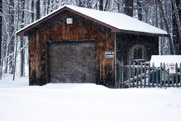 Winter Shack in Drummondville, Quebec