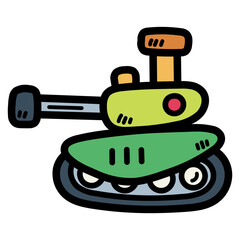 tank filled outline icon style