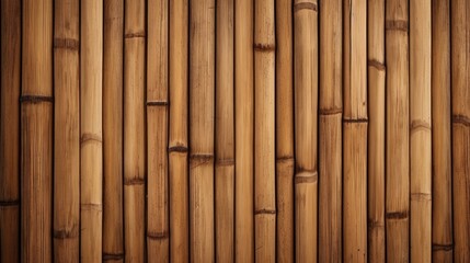 Brown Tone Bamboo Plank Fence Texture Background