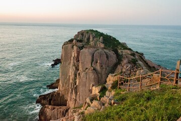 cliffs face east China Sea