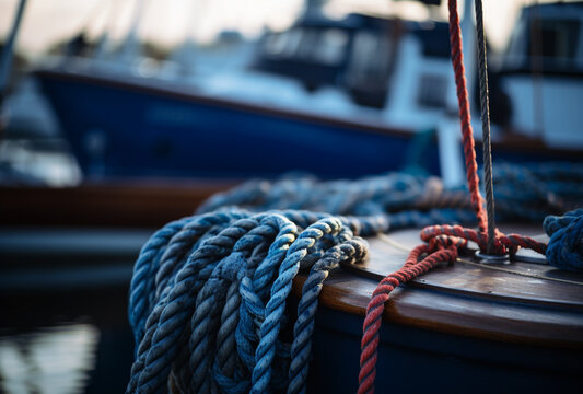 Cordes de bateau au port