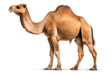 camel full body white isolated background