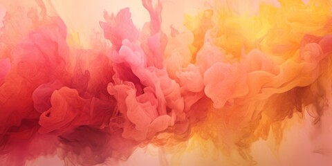 Smoke yellow and orange and red pastel colors clipart  isolated on orange background.