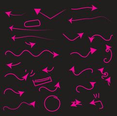 hand drawn arrows set