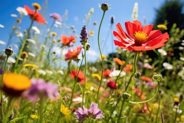 Obraz na płótnie Canvas colorful flower meadow in summer