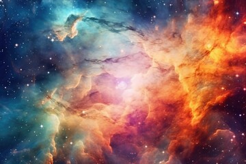 Fototapeta premium Colorful space galaxy cloud nebula Star