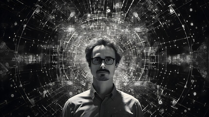 portrait of a quantum computing scientist