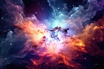 Colorful space galaxy cloud nebula Star