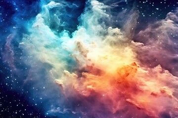 Fototapeta premium Colorful space galaxy cloud nebula Star