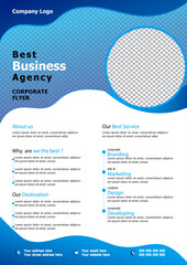 Modern and Creative Business Flyer design template with grandiant color. Vector illustration.