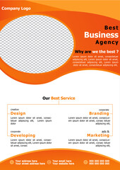 Modern and Creative Business Flyer design template with grandiant color. Vector illustration.