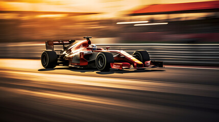  speed and thrill of a Formula 1 race, showcasing cars zooming past on a race track