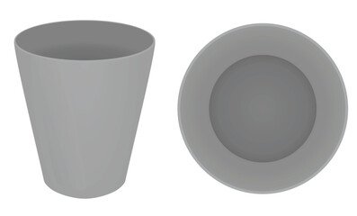 Cardboard or plastic coffee cup. vector illustration