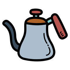 kettle filled outline icon style