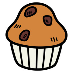muffin filled outline icon style