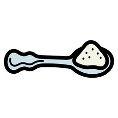 spoon filled outline icon style