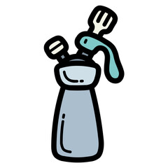 whipped cream filled outline icon style