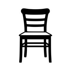 Dining chair black outlines vector illustration