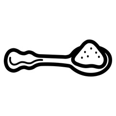 spoon line icon style
