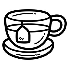 tea line icon style