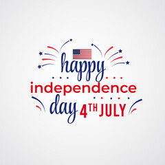 USA Independence Day Celebration, Happy 4th of July greeting card
