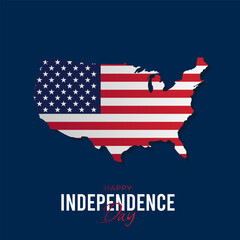 USA Independence Day Celebration, Happy 4th of July greeting card
