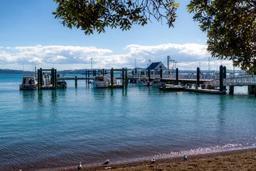 Fotobehang Russel jetty and harbour, opposite Paihia on New Zealand's North Island © Stephan Röger