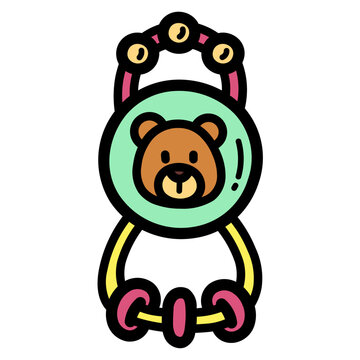 recommend clip art: rattle filled outline icon style