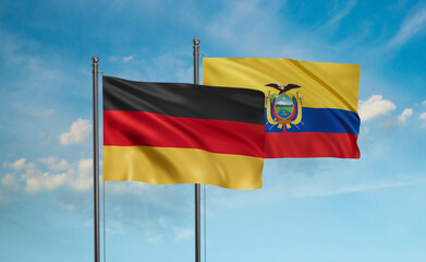 Ecuador and Germany flag