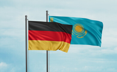 Kazakhstan and Germany flag